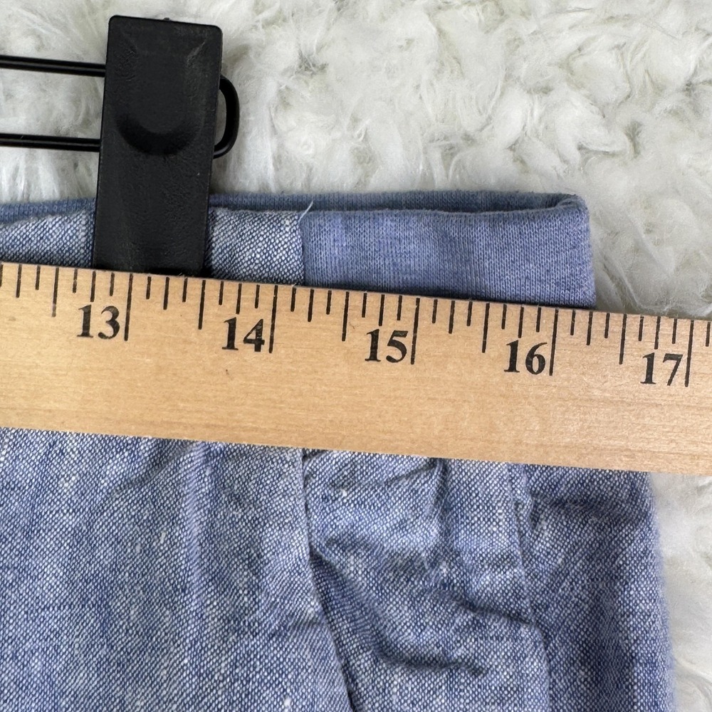 J. Jill Pants Womens M Petite Blue 100%‎ Linen Elastic Waist Pockets Natural - Picture 5 of 11